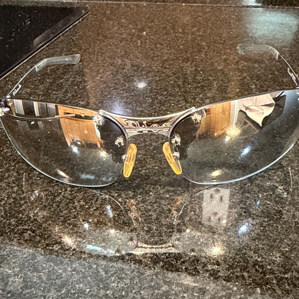 AUTHENTIC Dior Vintage Rimless Sunglasses with Silver Accents